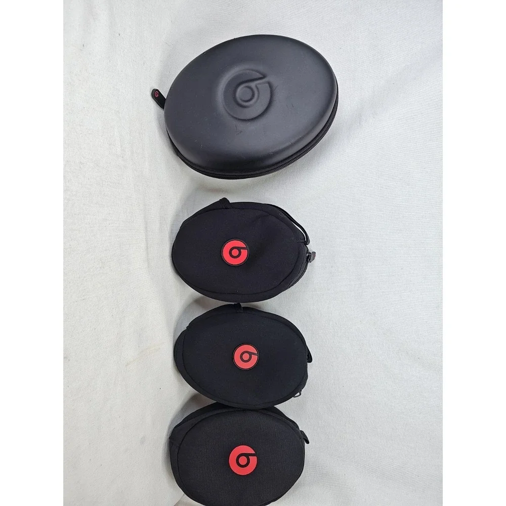 Lot of 4 Beats‎ Headphone Cases Bags Travel Vacation Black Red No Headphones